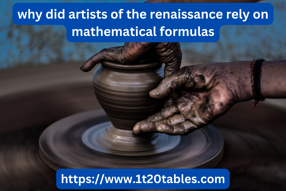 Why did Artists of the Renaissance rely on Mathematical Formulas